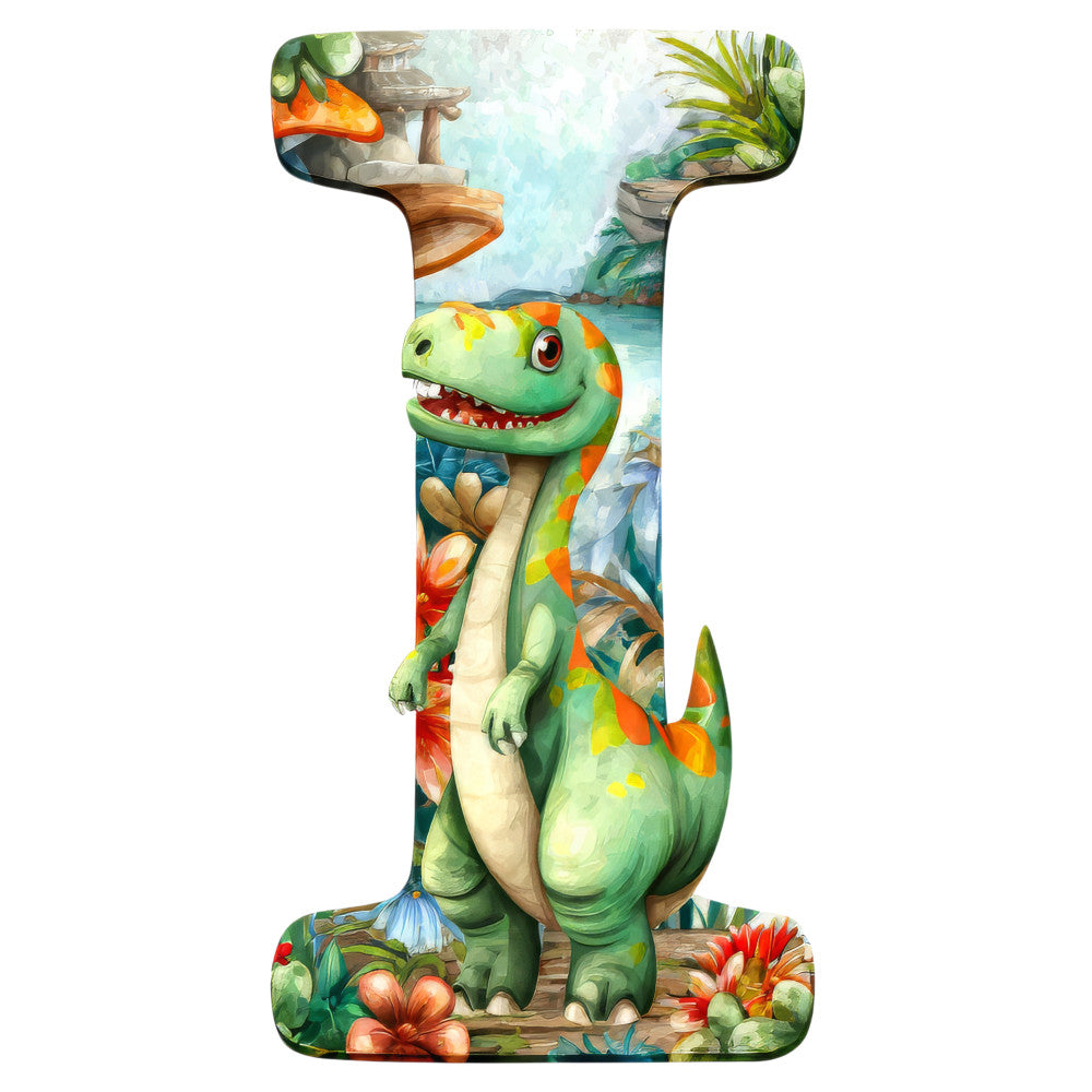 Dino Alphabet Fabric Panel 9