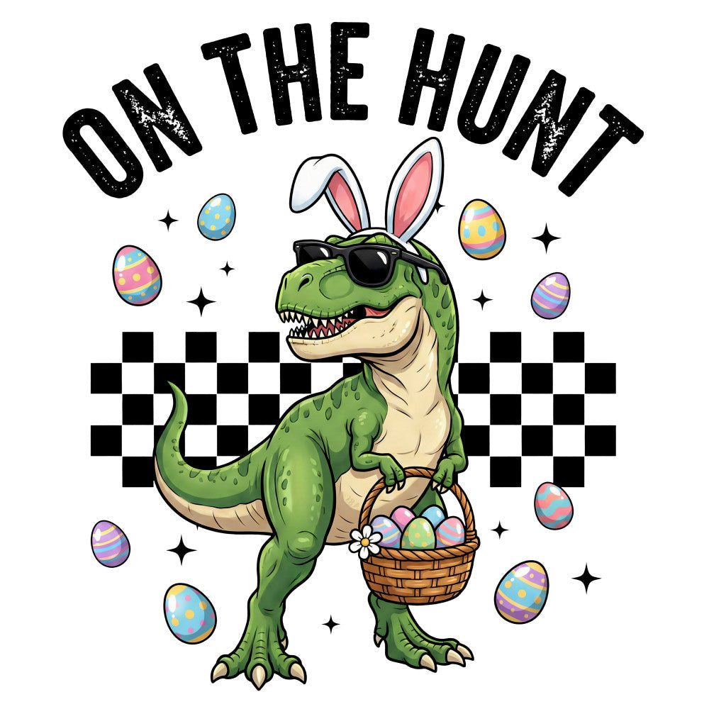 Dinosaur Easter Bunny Fabric Panel 3