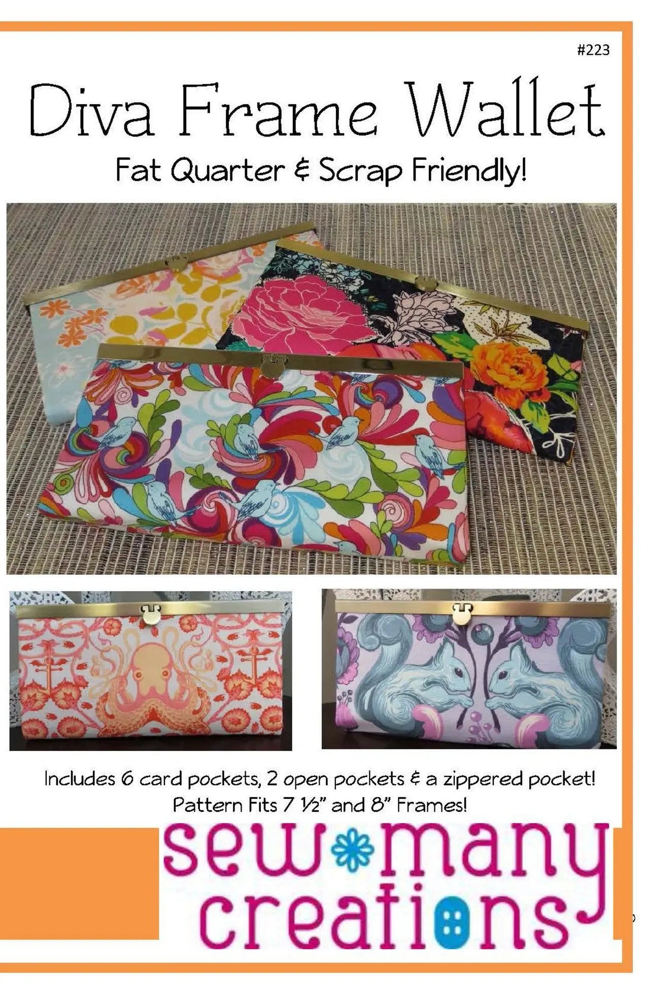 Diva Frame Wallet - Linda's Electric Quilters