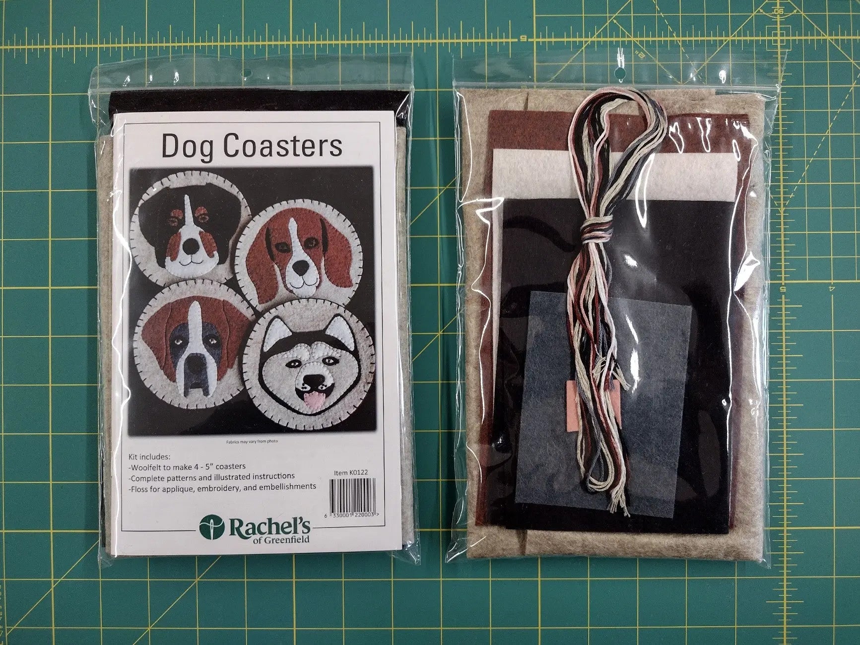 Dog Coasters Kit - Linda's Electric Quilters