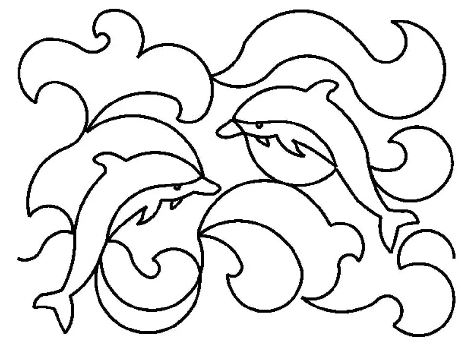 Dolphin Digital E2E Wildflower Quilting Pantograph Close Up