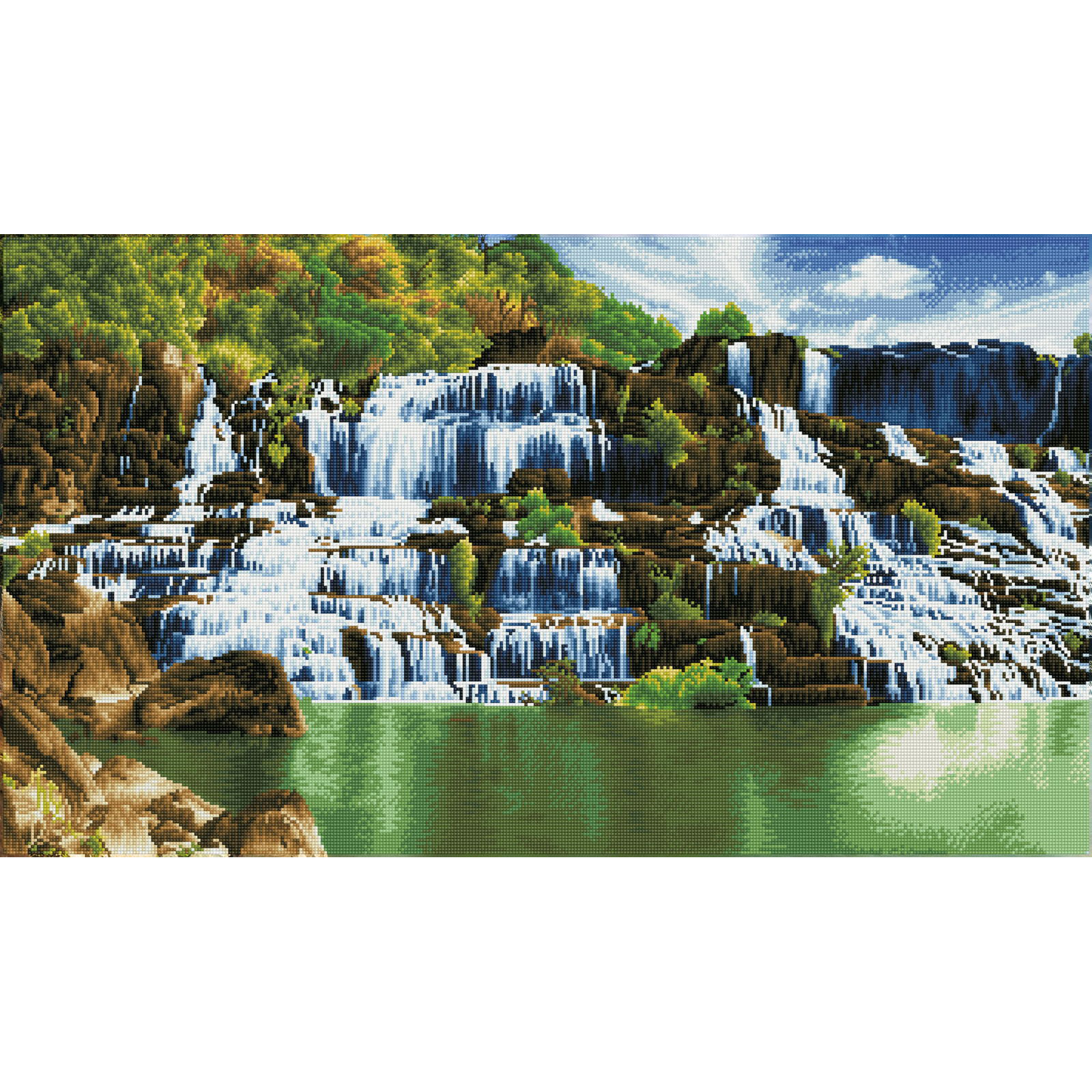 Diamond Dotz Pongour Waterfall - 22.4" x 39.8"