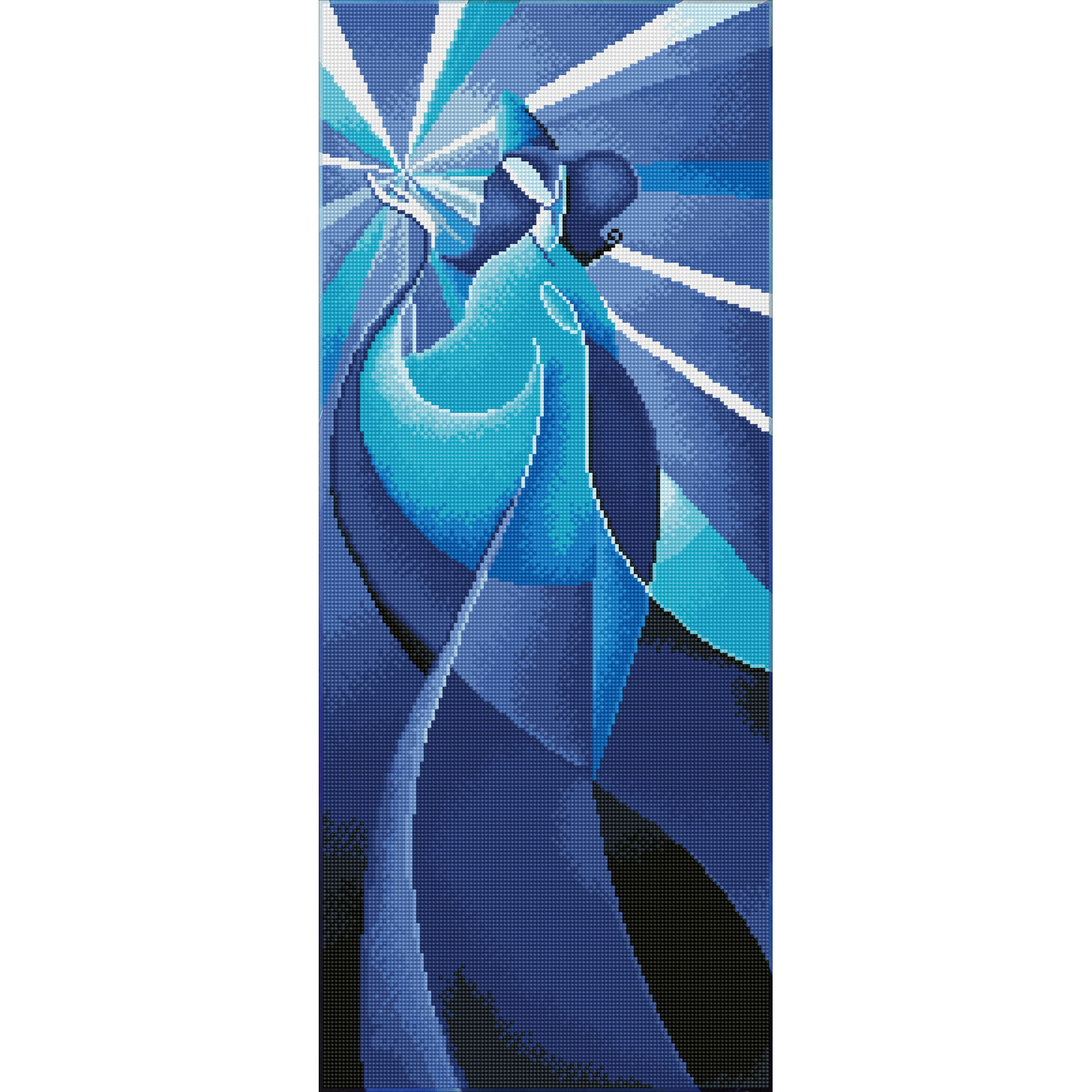 Diamond Dotz Blue Madonna - 12.6" x 30.3"
