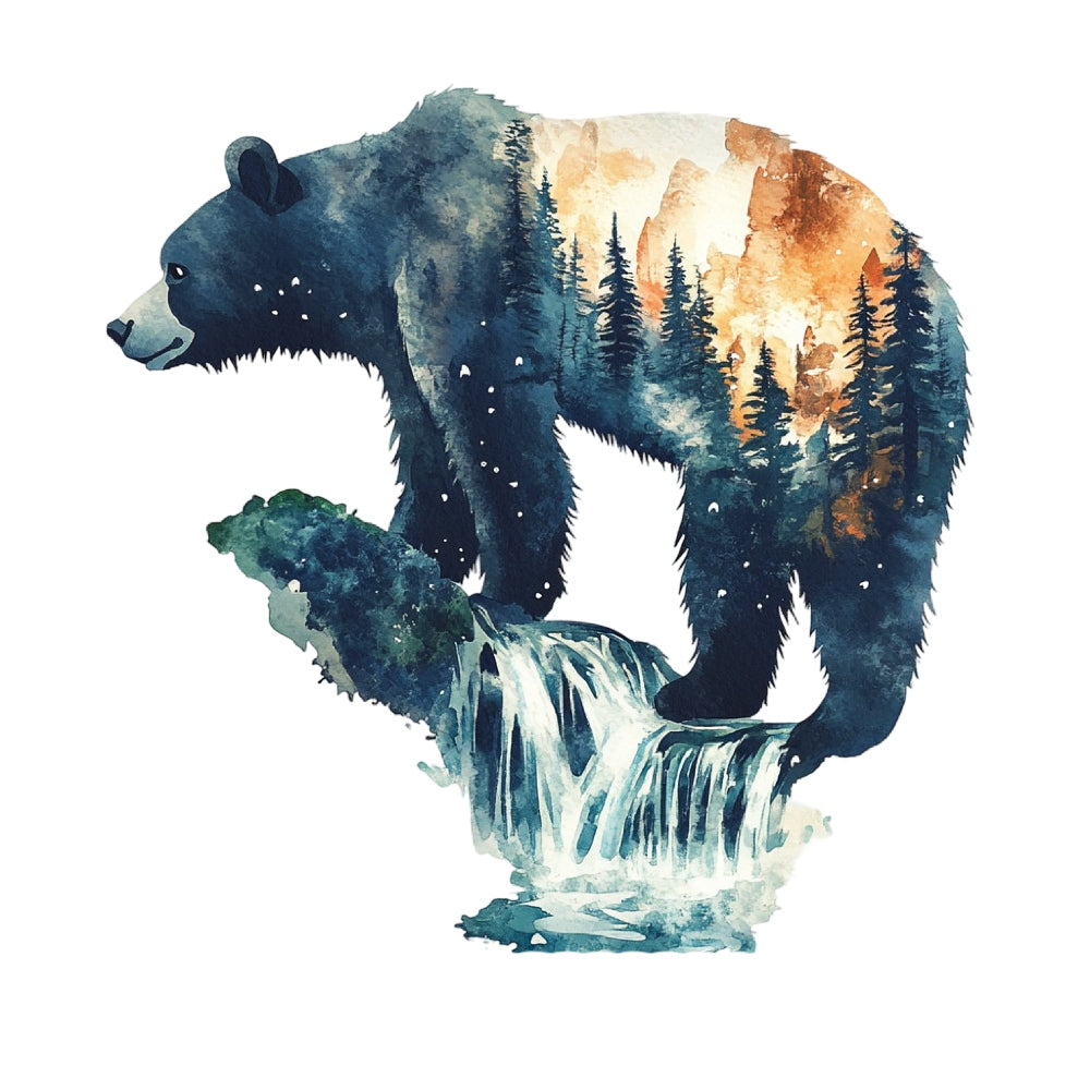 Double Exposure Woodland Animals Fabric Panel 12