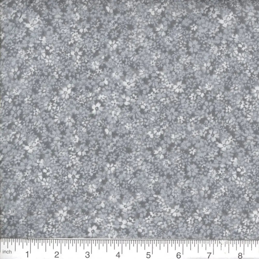 Dove Gray Confetti Floral 45" wide Fabric per yard