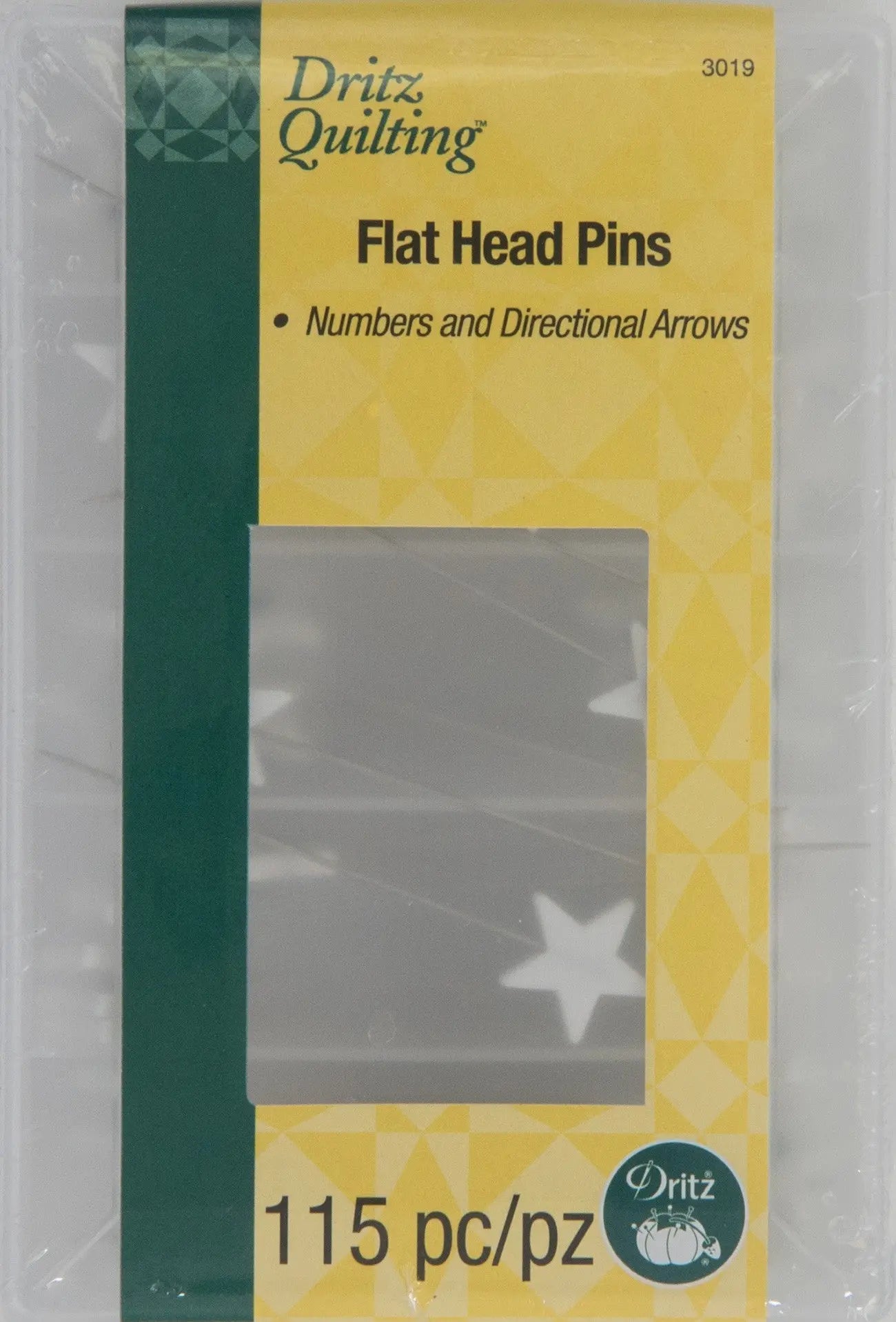 Dritz Quilting - Flathead Numbered & Directional Pins 115ct - Linda's Electric Quilters
