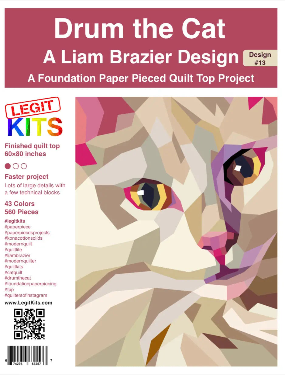 Drum the Cat Quilt Kit Legit Kits