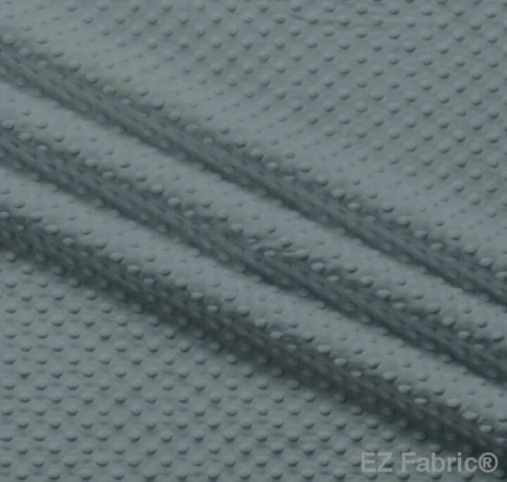 Touch minky dot gray embossed plush fabric