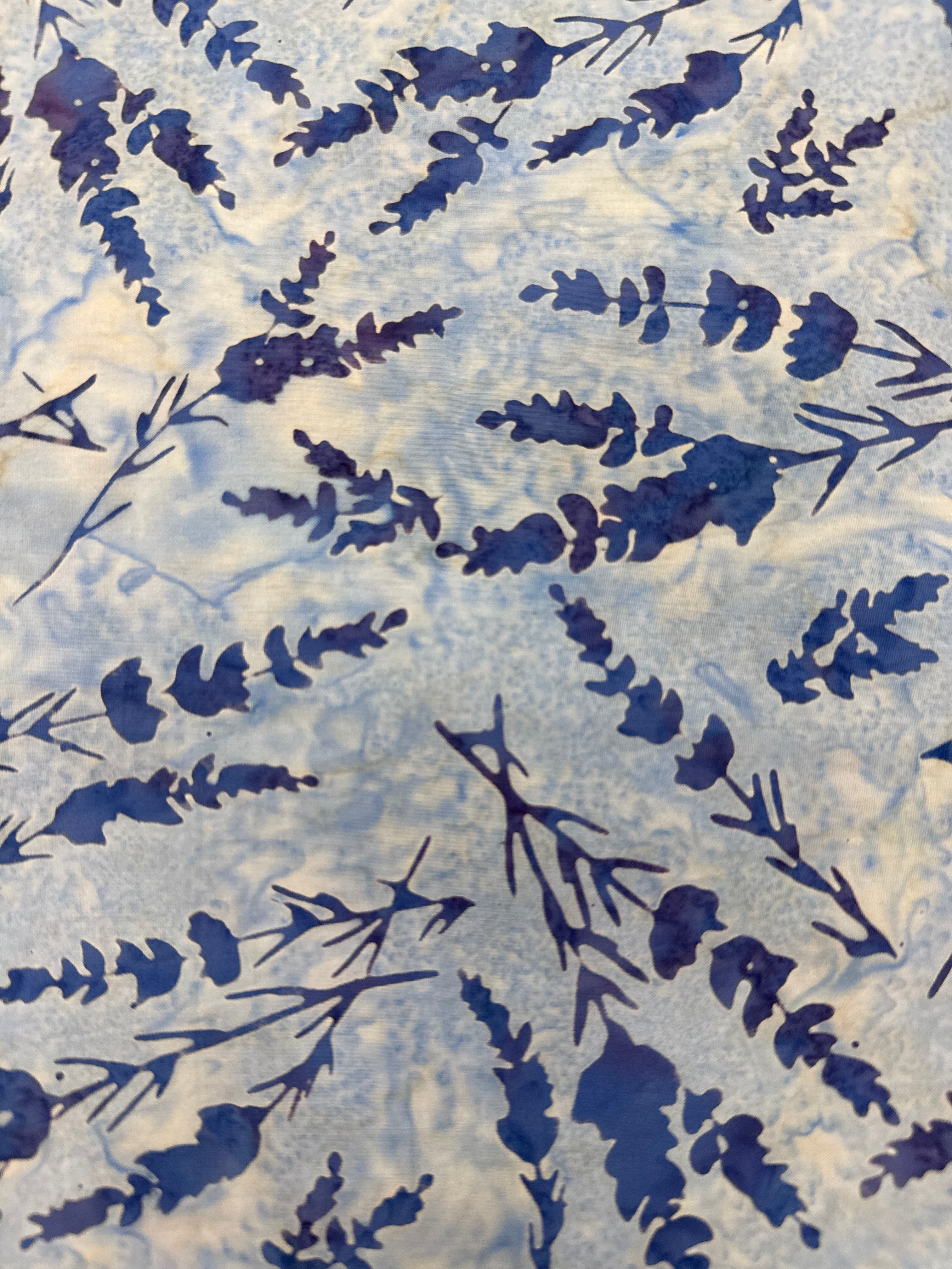 Lavender Stalks CornBlue blender quilting fabric by Hoffman Fabrics