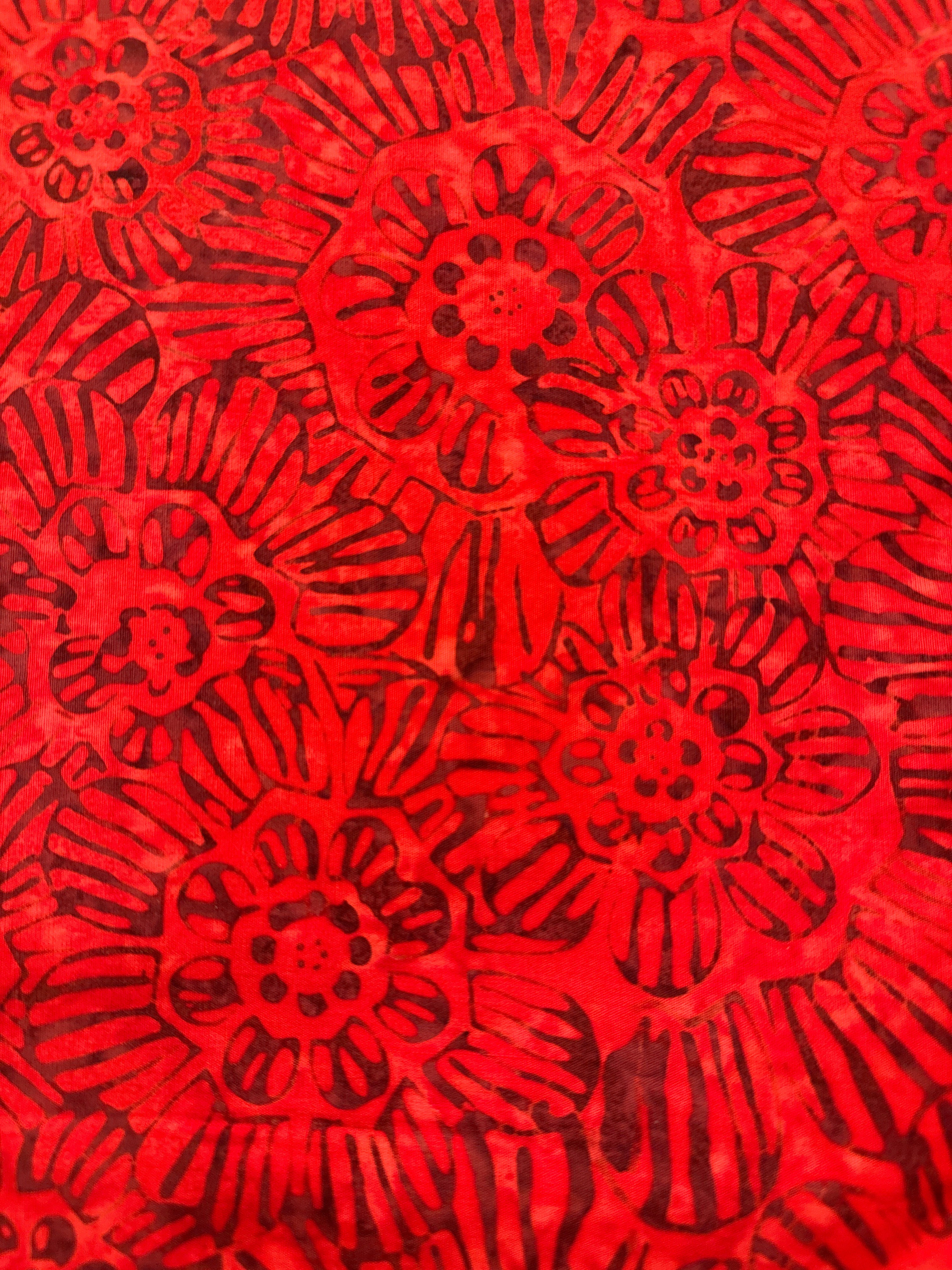 Etch Floral Red quilting fabric by Andover Fabrics