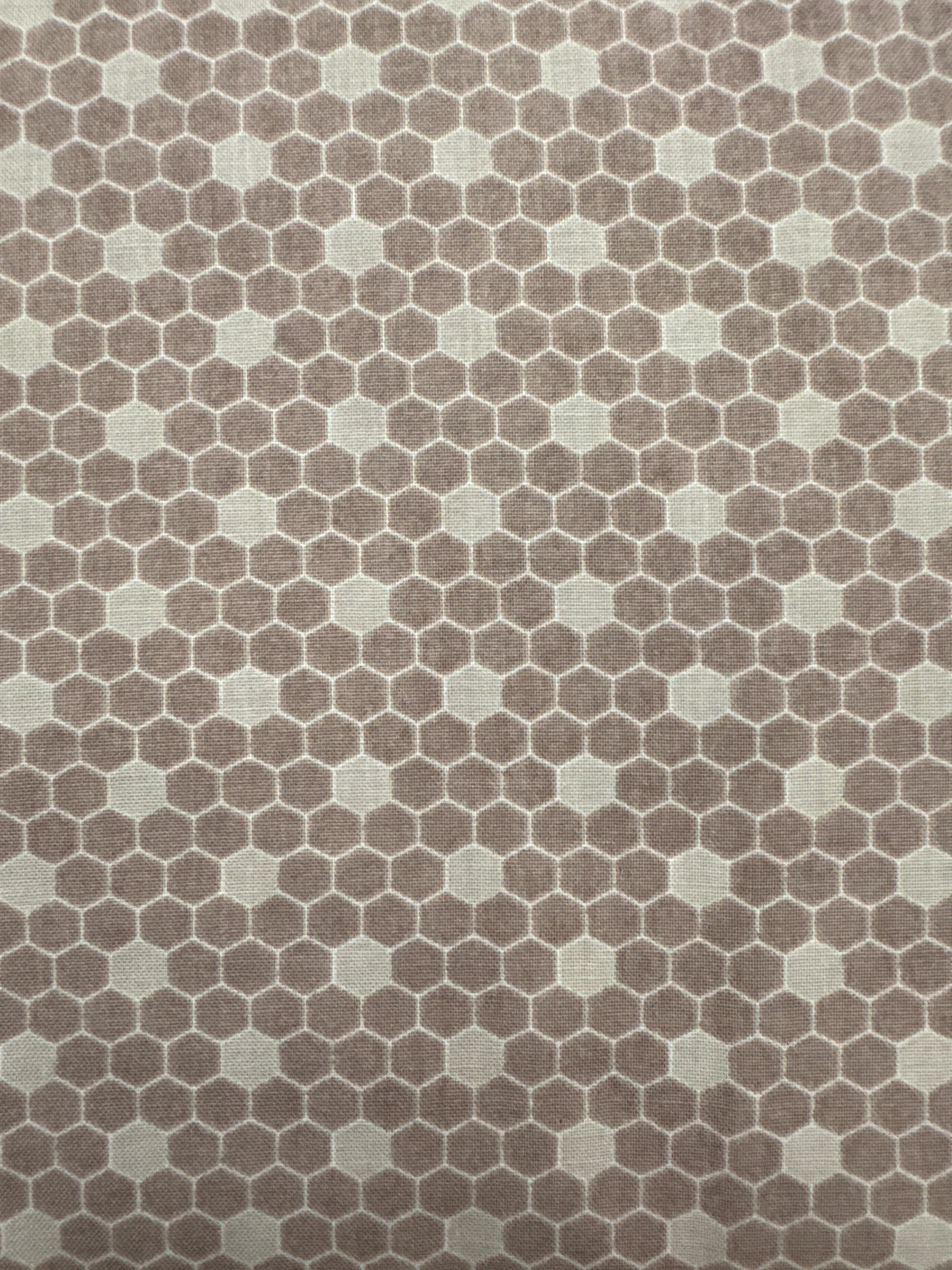 Boudoir Taupe Hexagon Tiles geometric quilting fabric by Moda