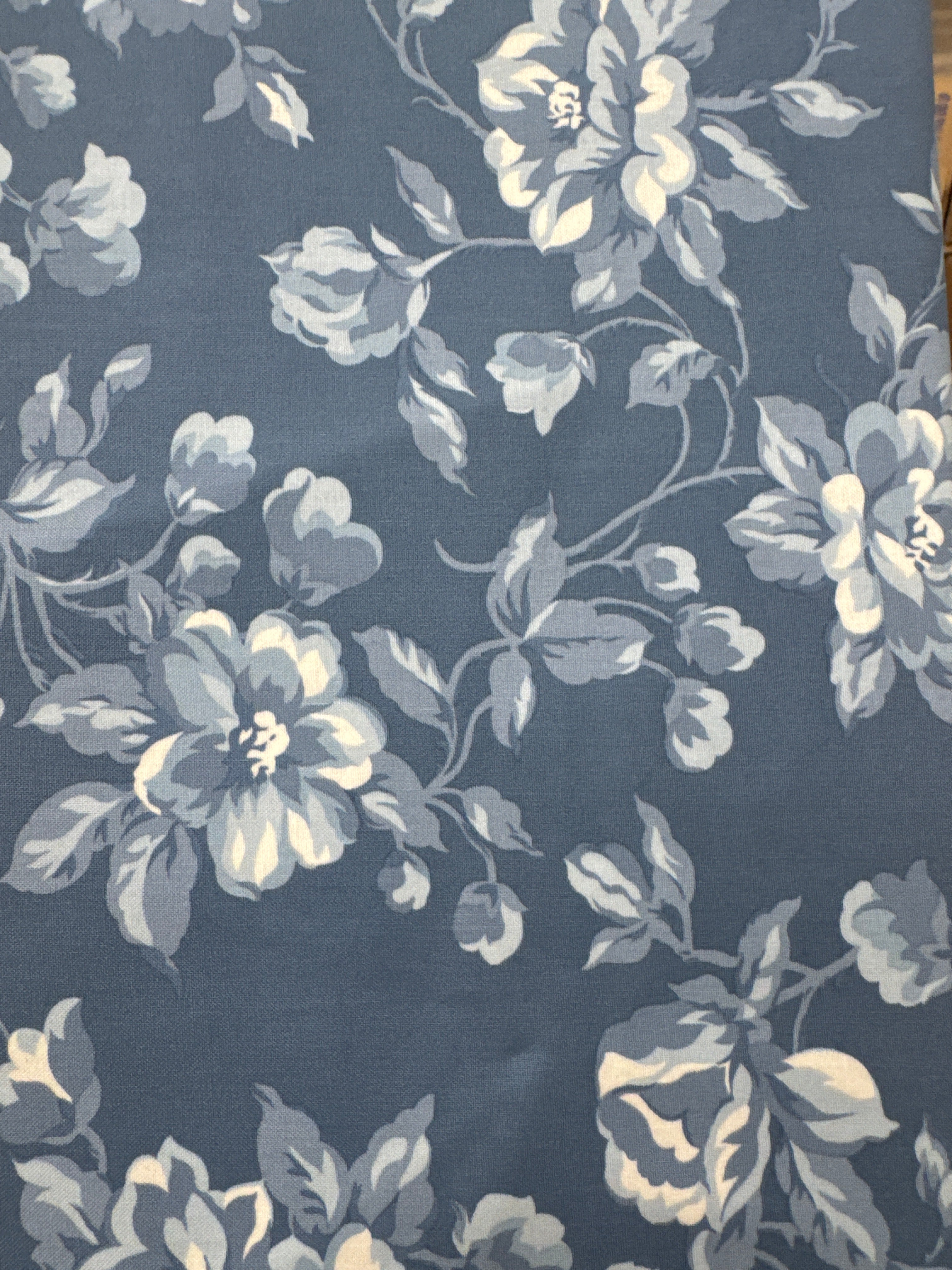 Shoreline Blue Flowers floral quilting fabric by Moda