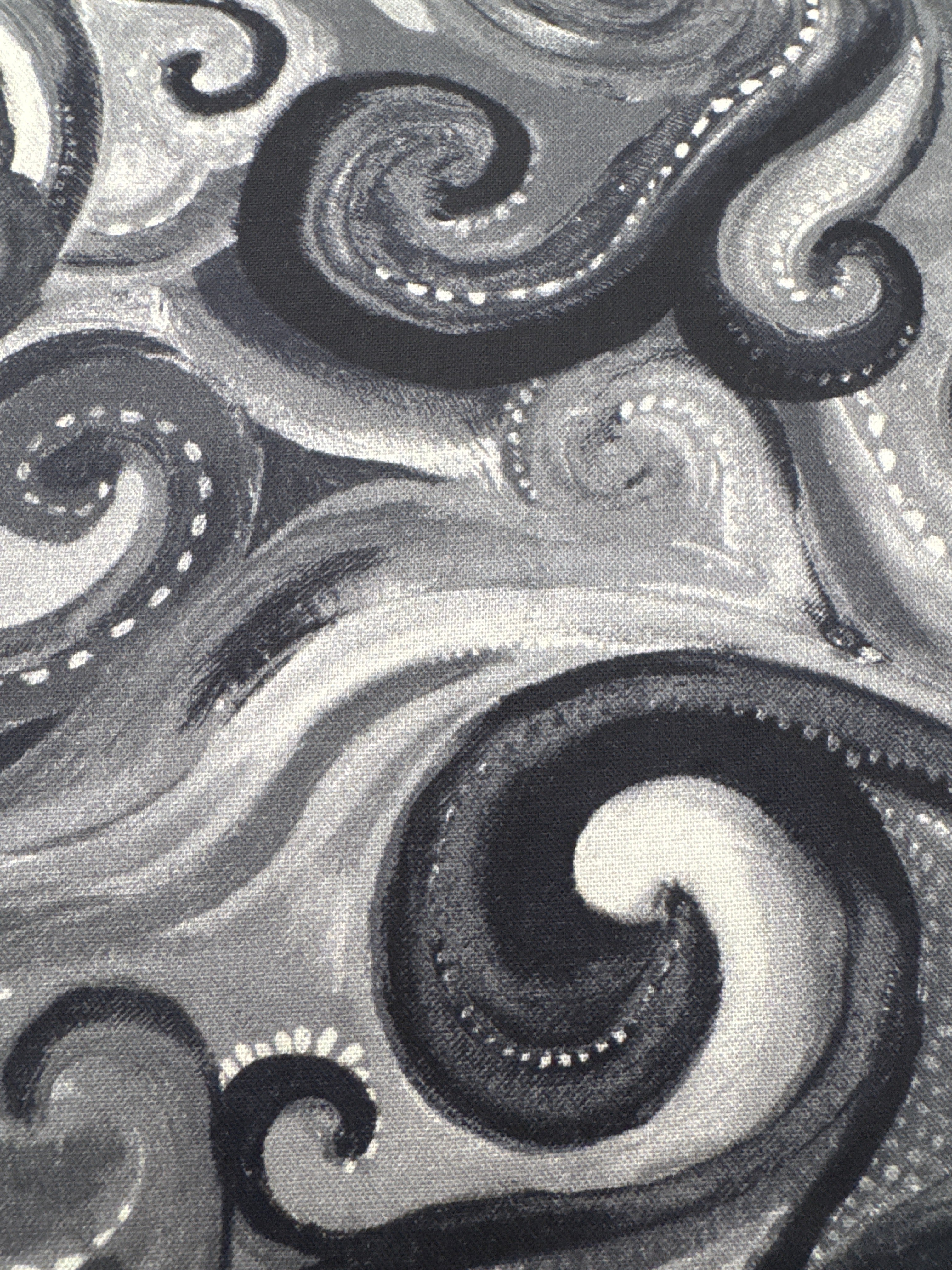 In Motion Charcoal Whirl blender quilting fabric by Wilmington Prints