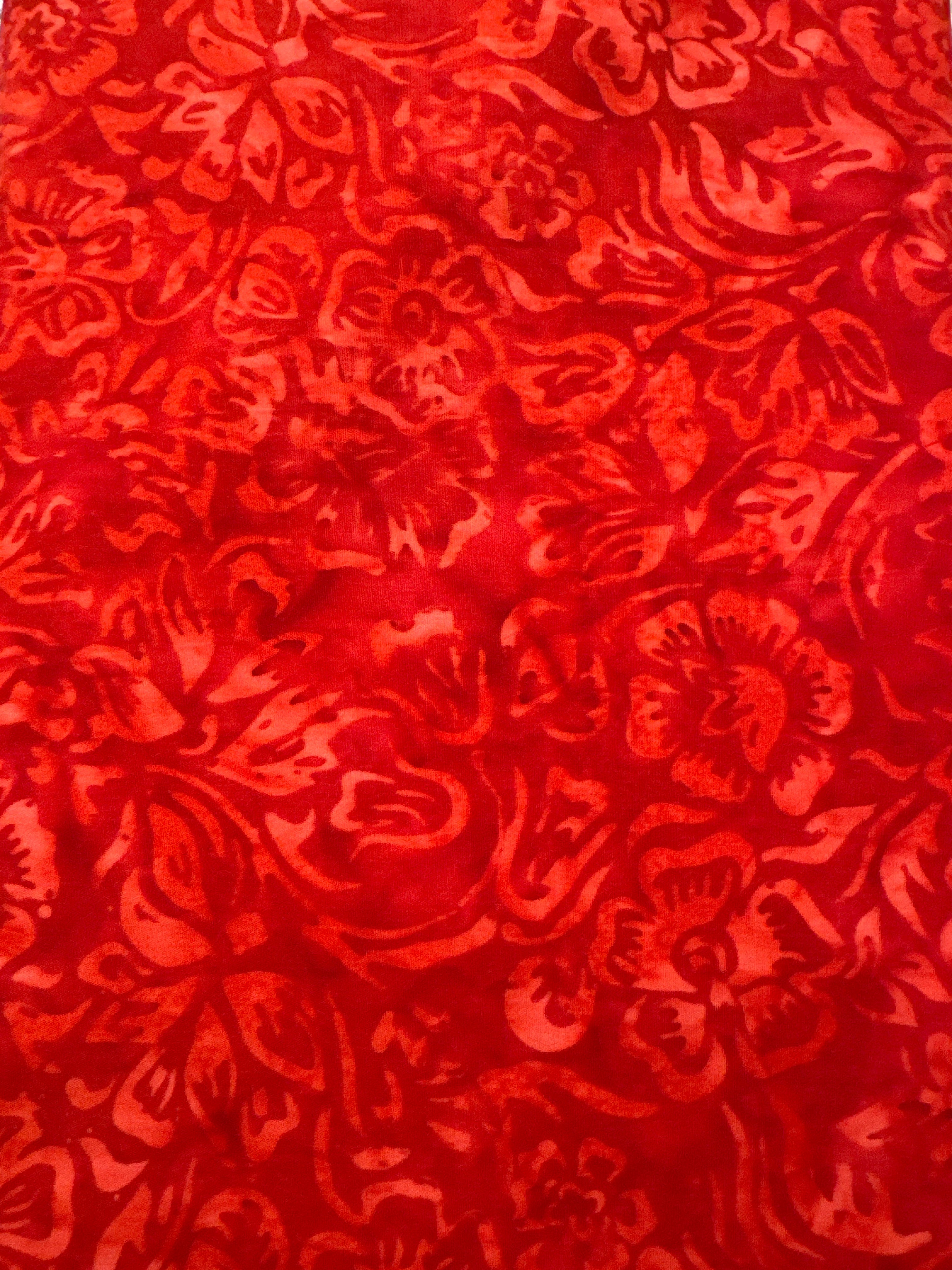 Flowers Joy Red floral quilting fabric by Timeless Treasures