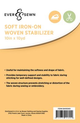 EverSewn Iron on Woven Stabil 10 x 10 yd 2pk
