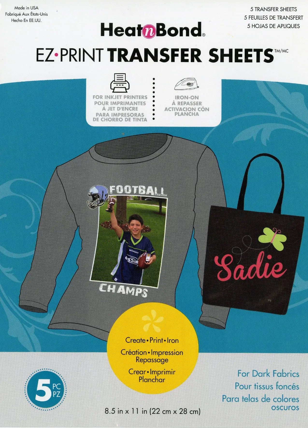 EZ Print Transfer Sheet Dark 8-1/2in x 11in 5pk - Linda's Electric Quilters