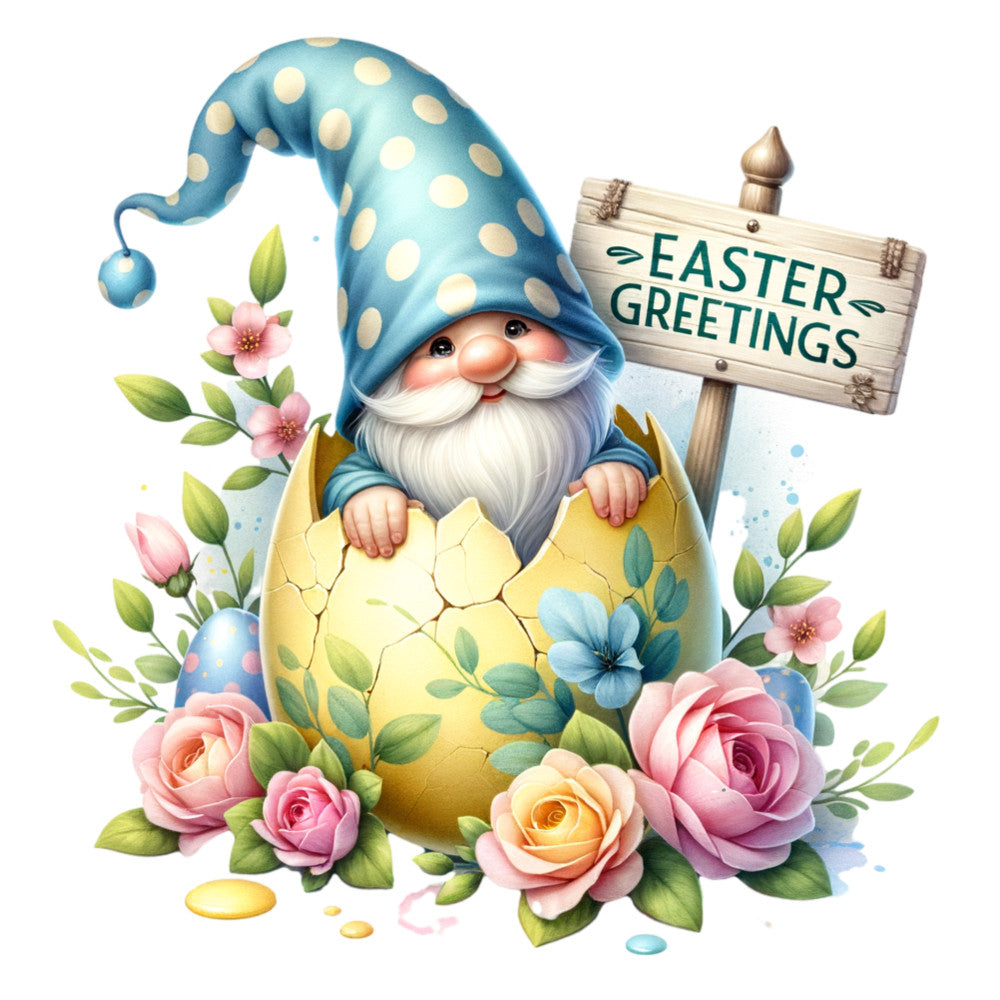 Easter Egg Gnome Fabric Panel 2
