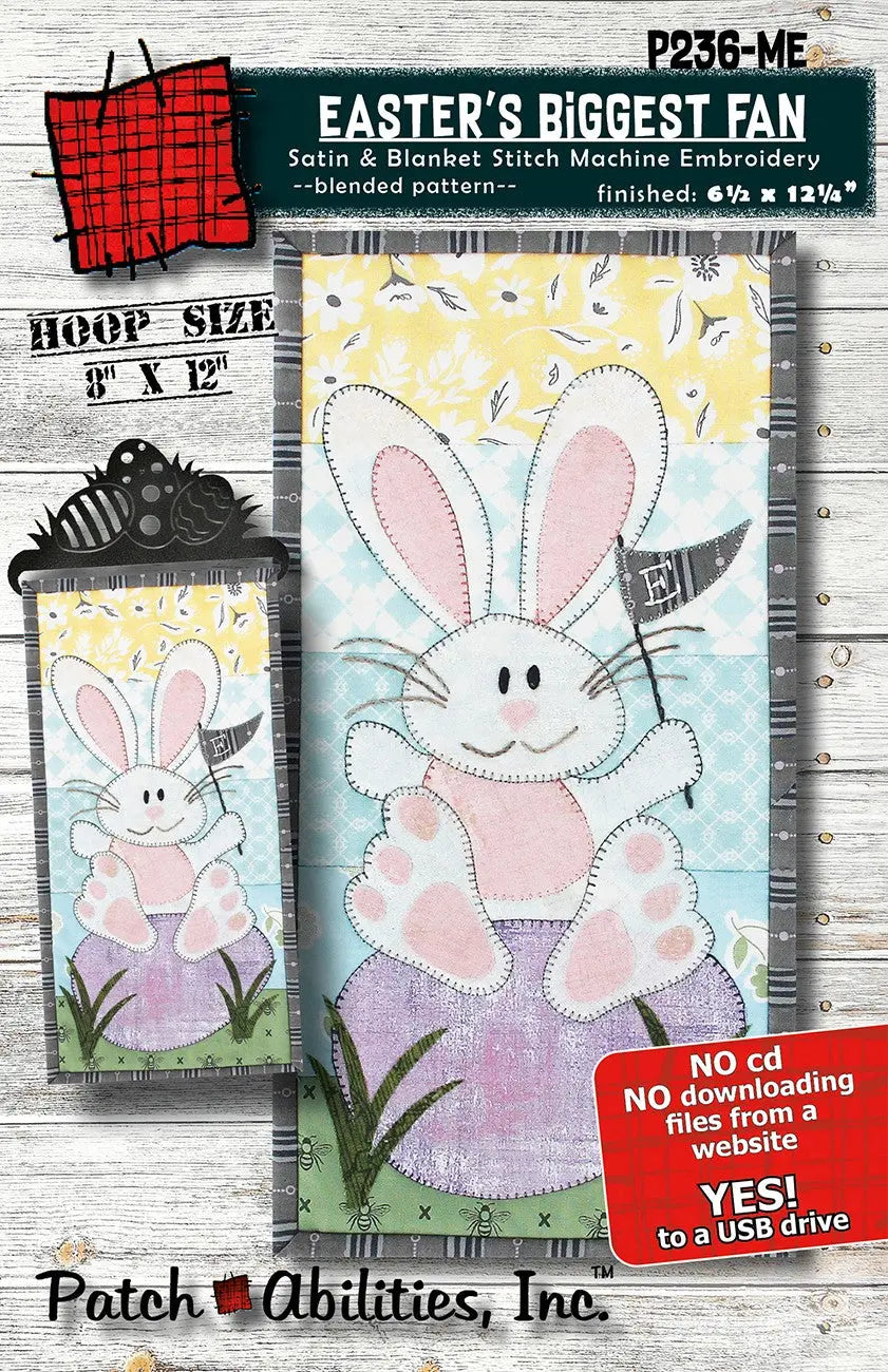 Easters Biggest Fan Machine Embroidery Version - Linda's Electric Quilters