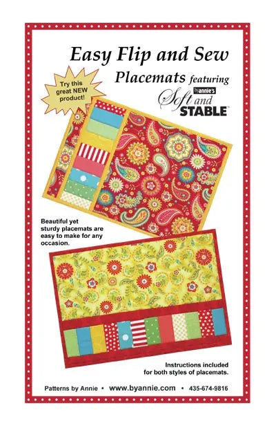 Easy Flip Sew Placemats - Linda's Electric Quilters