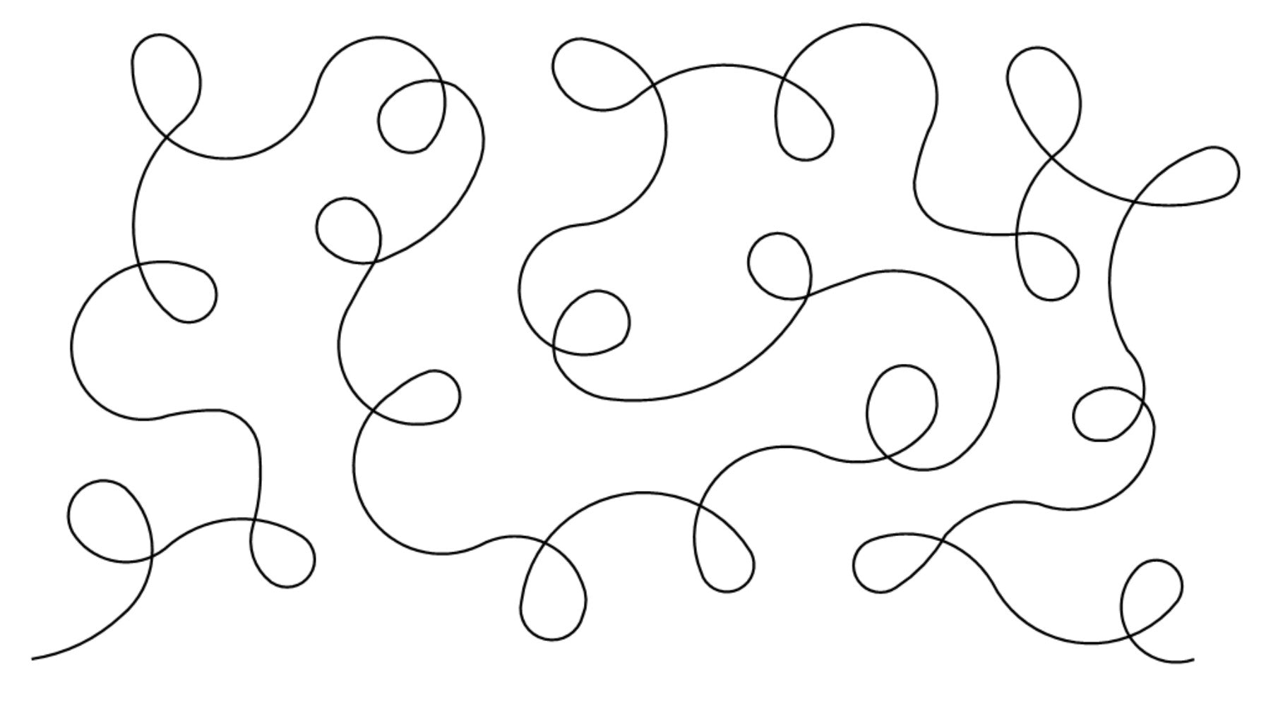 Easy Loops Digital E2E Wildflower Quilting Pantograph Close Up