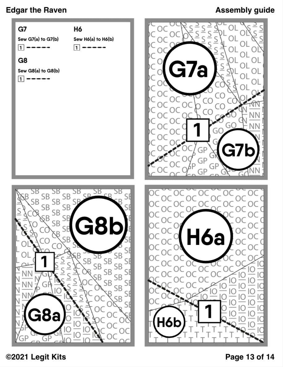 Edgar the Raven Quilt Kit - Linda's Electric Quilters