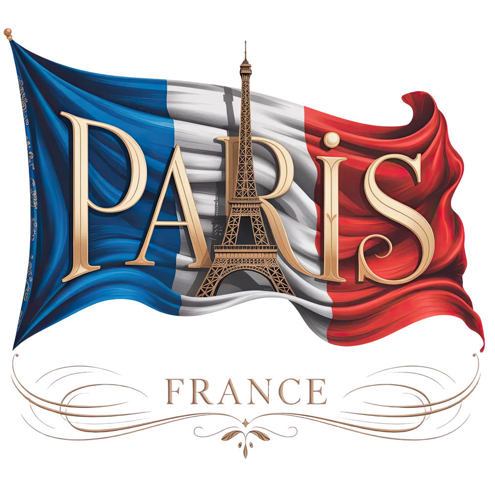Eiffel Tower French Flag Fabric Panel 1