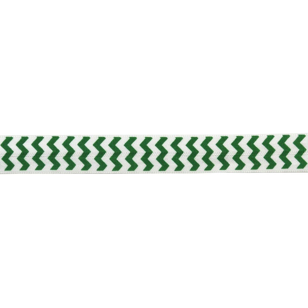 Elastic Banding-5/8" wide-Fold Over Elastic Chevron Pattern --BE-300-15