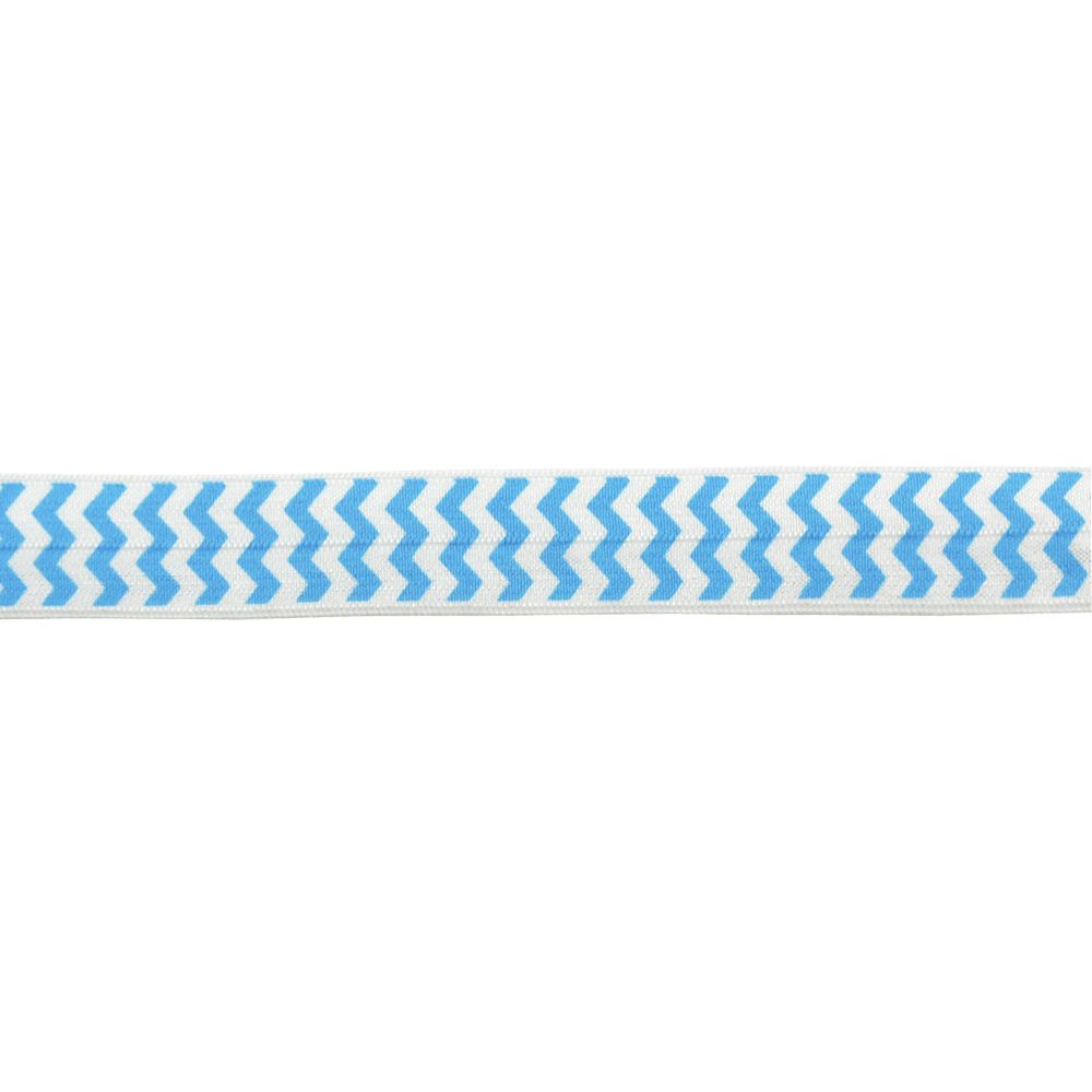 Elastic Banding-5/8" wide-Fold Over Elastic Chevron Pattern - -BE-300-33