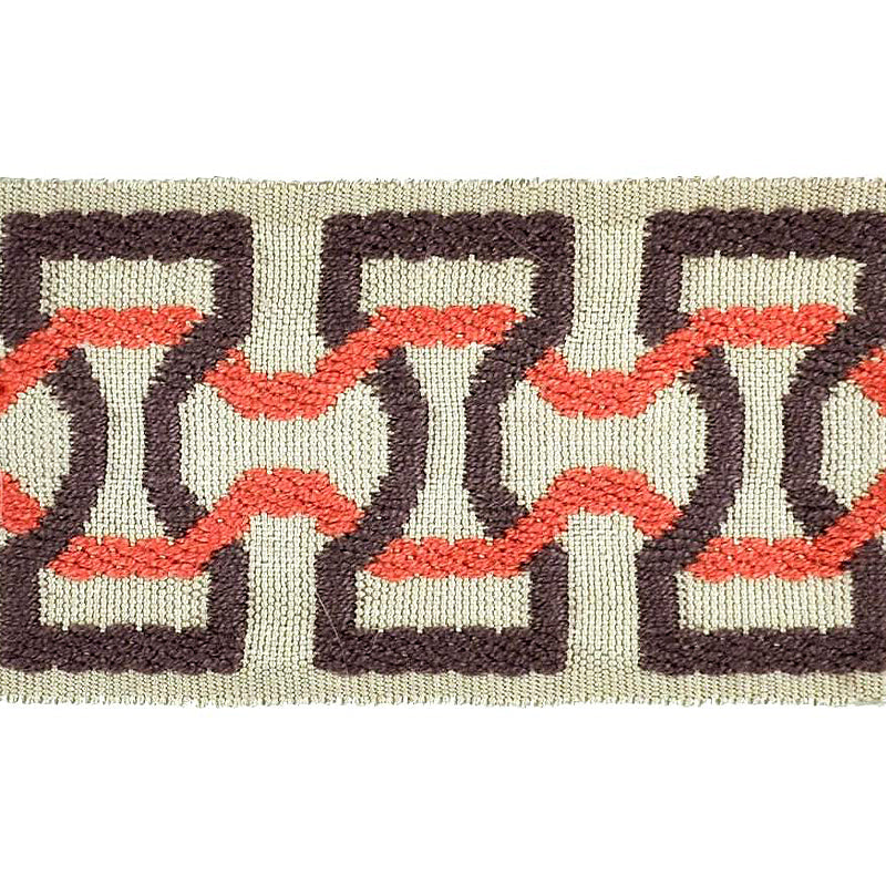 Elegance Collection - 2" width Braid (25 Yard Roll) - BR-7090-08/21 Fuchsia and Silver