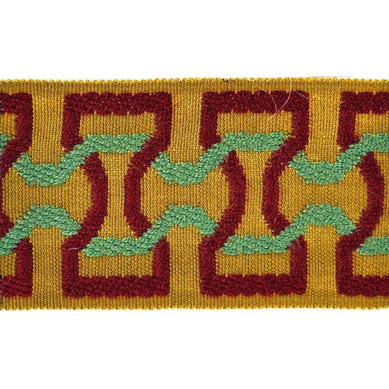 Elegance Collection - 2" width Braid (25 Yard Roll) - BR-7090-17/14 Wine and Gold