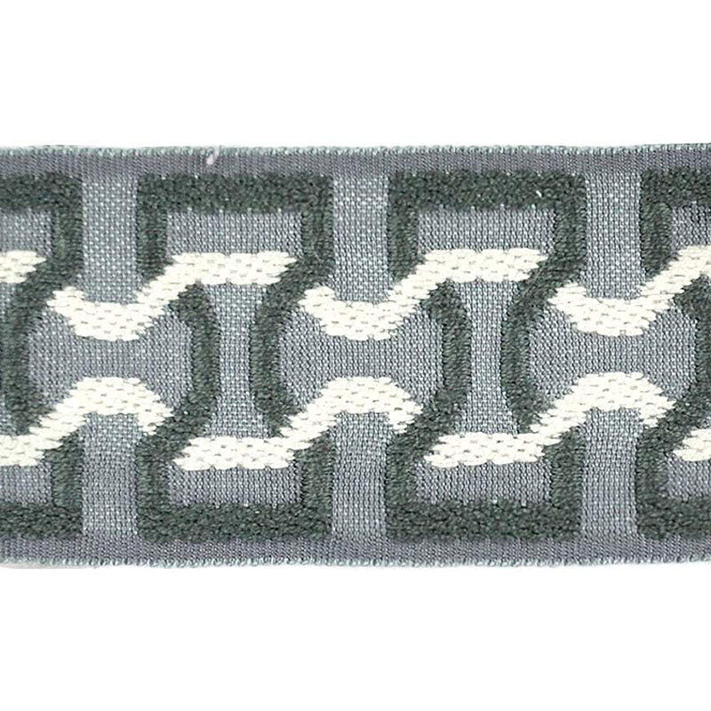 Elegance Collection - 2" width Braid (25 Yard Roll) - BR-7090-49/11 Grey and Gunmetal