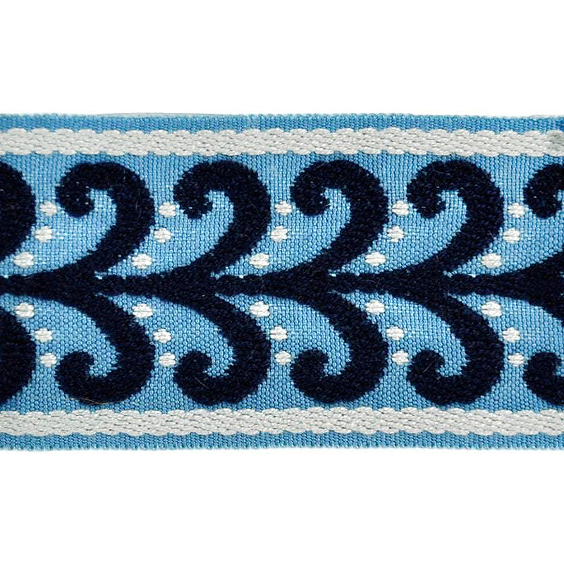 Elegance Collection - 2" width Braid (25 Yard Roll) - BR-7091-05/03 Navy and Light Blue