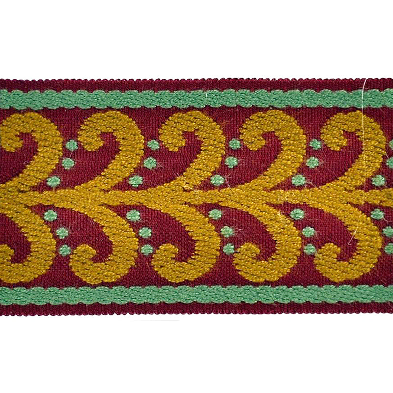 Elegance Collection - 2" width Braid (25 Yard Roll) - BR-7091-17/14 Wine and Gold