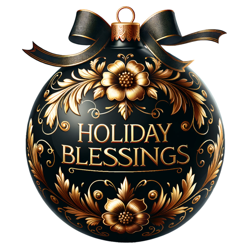 Elegant Christmas Ball Ornaments Fabric Panel 29