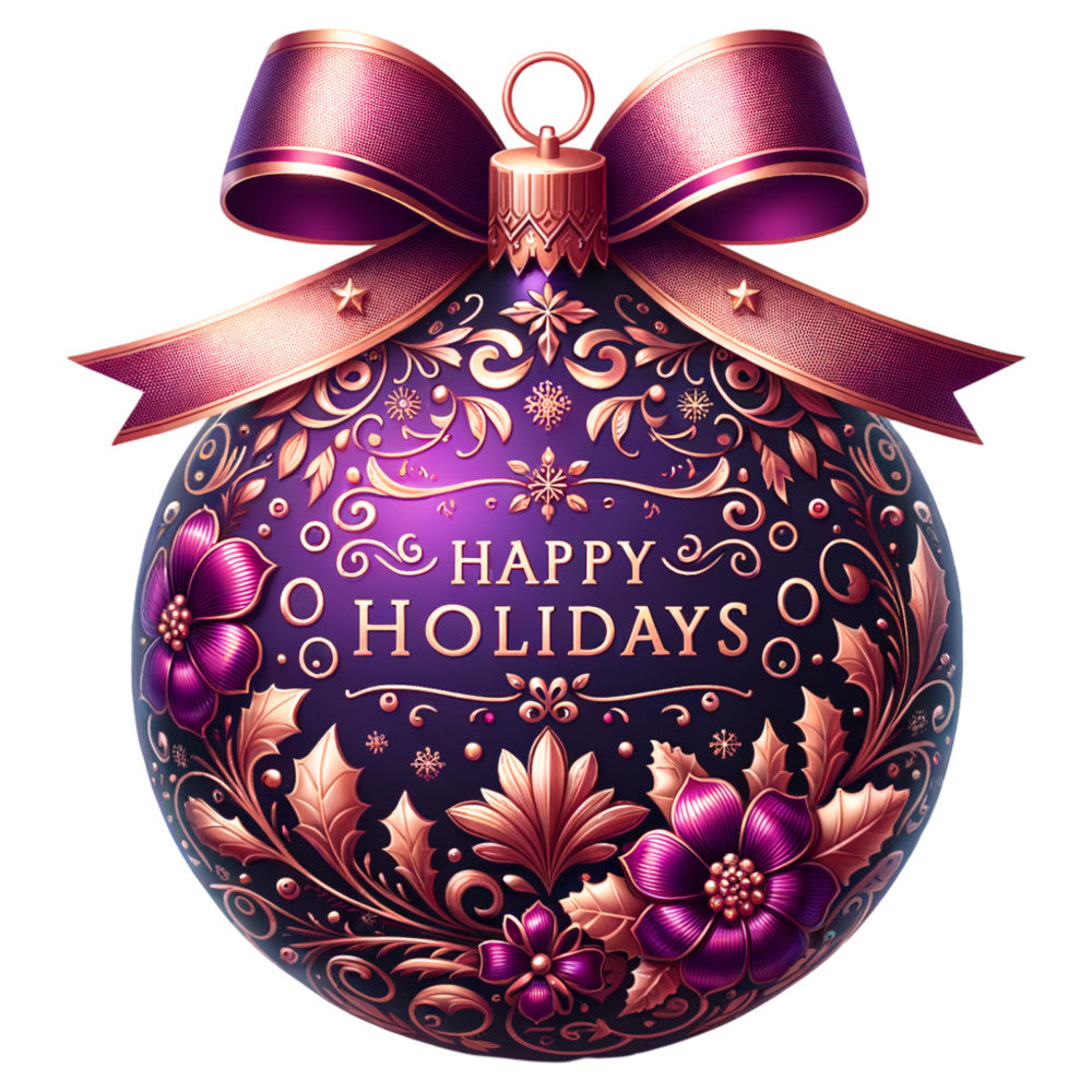 Elegant Christmas Ball Ornaments Fabric Panel 5