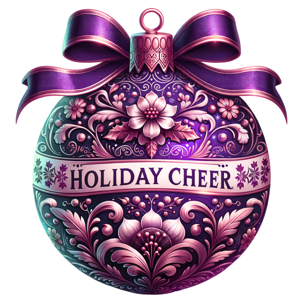 Elegant Christmas Ball Ornaments Fabric Panel 7