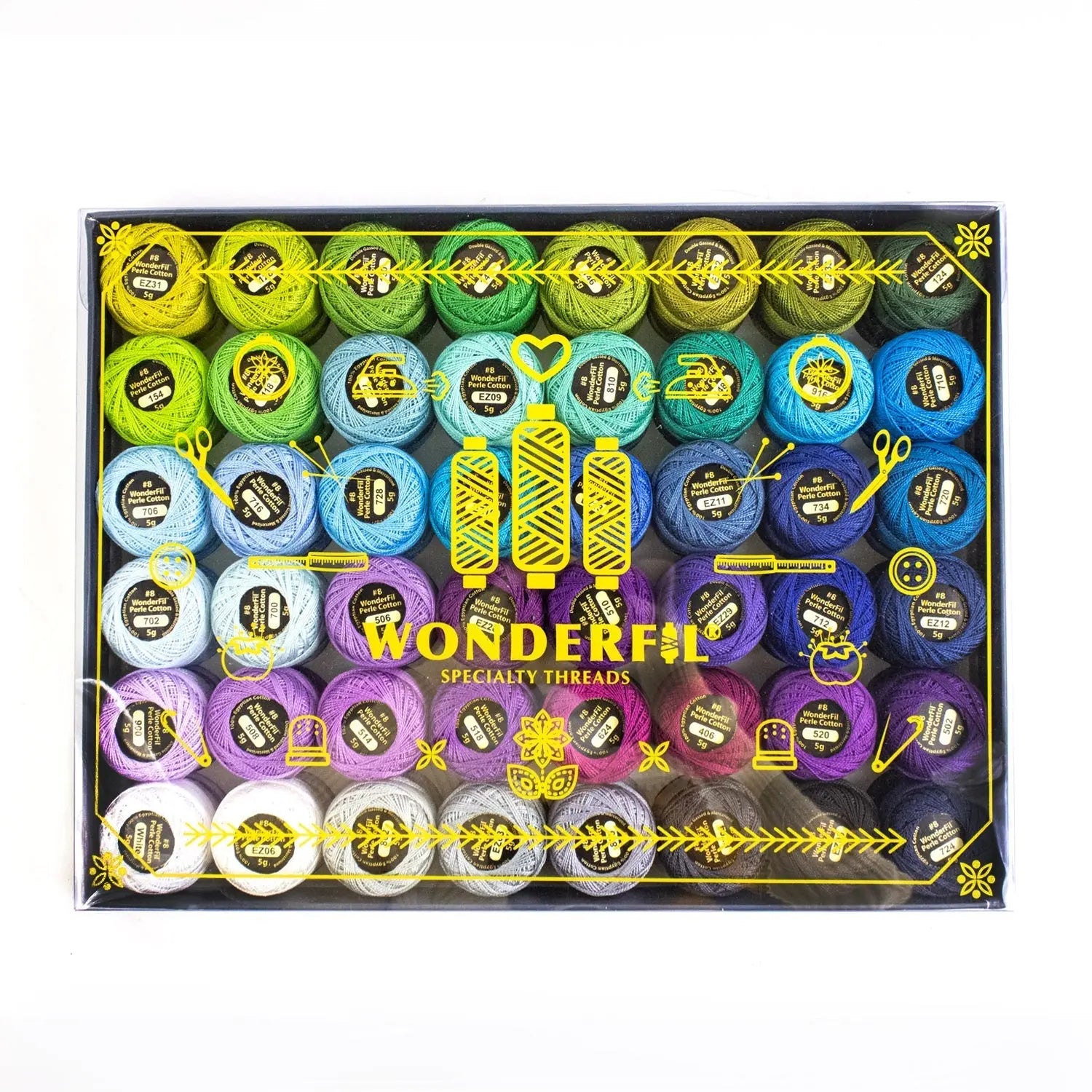 Eleganza™ 8wt Egyptian Cotton Thread: Collector Set (Solid Colours) WonderFil USA