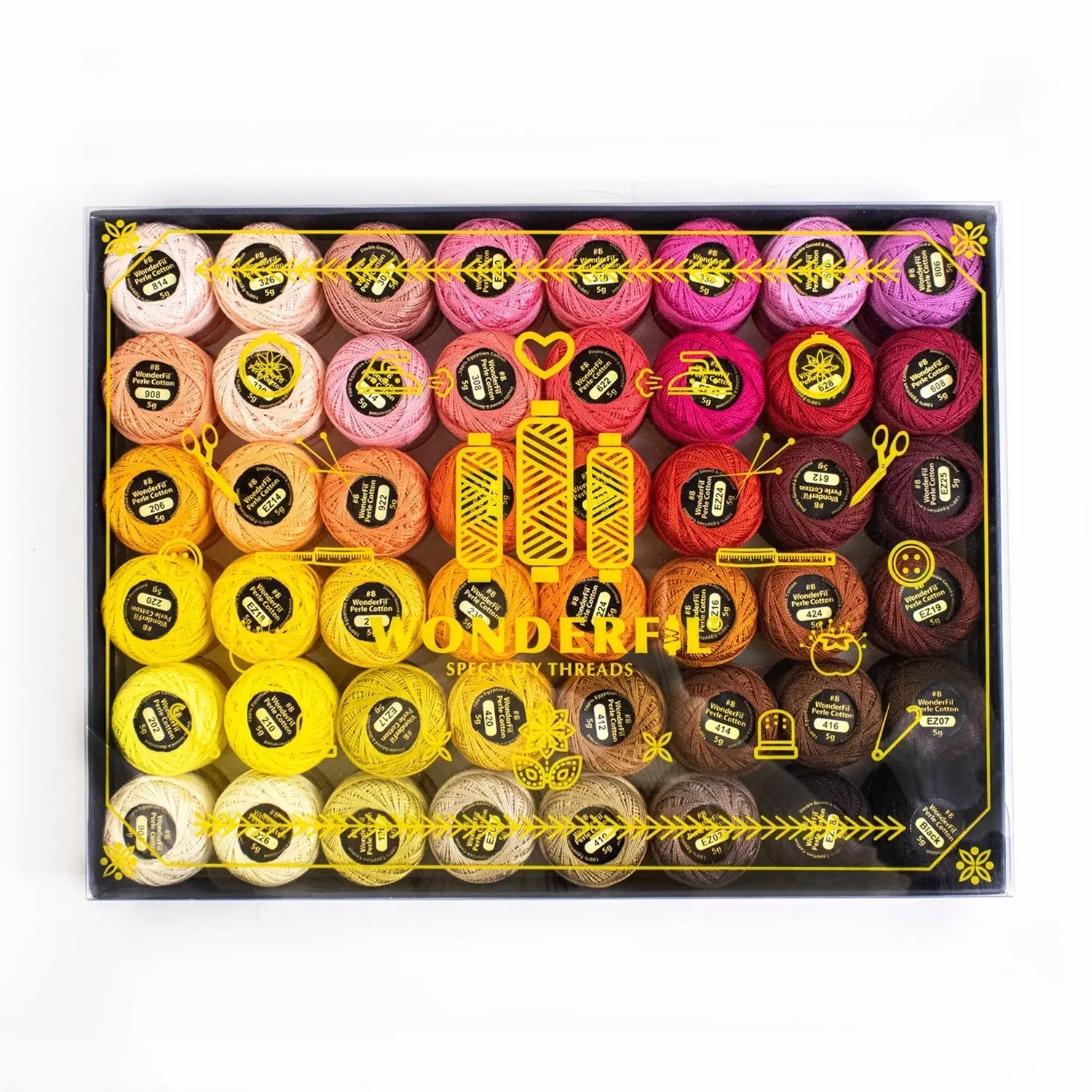 Eleganza™ 8wt Egyptian Cotton Thread: Collector Set (Solid Colours) WonderFil USA