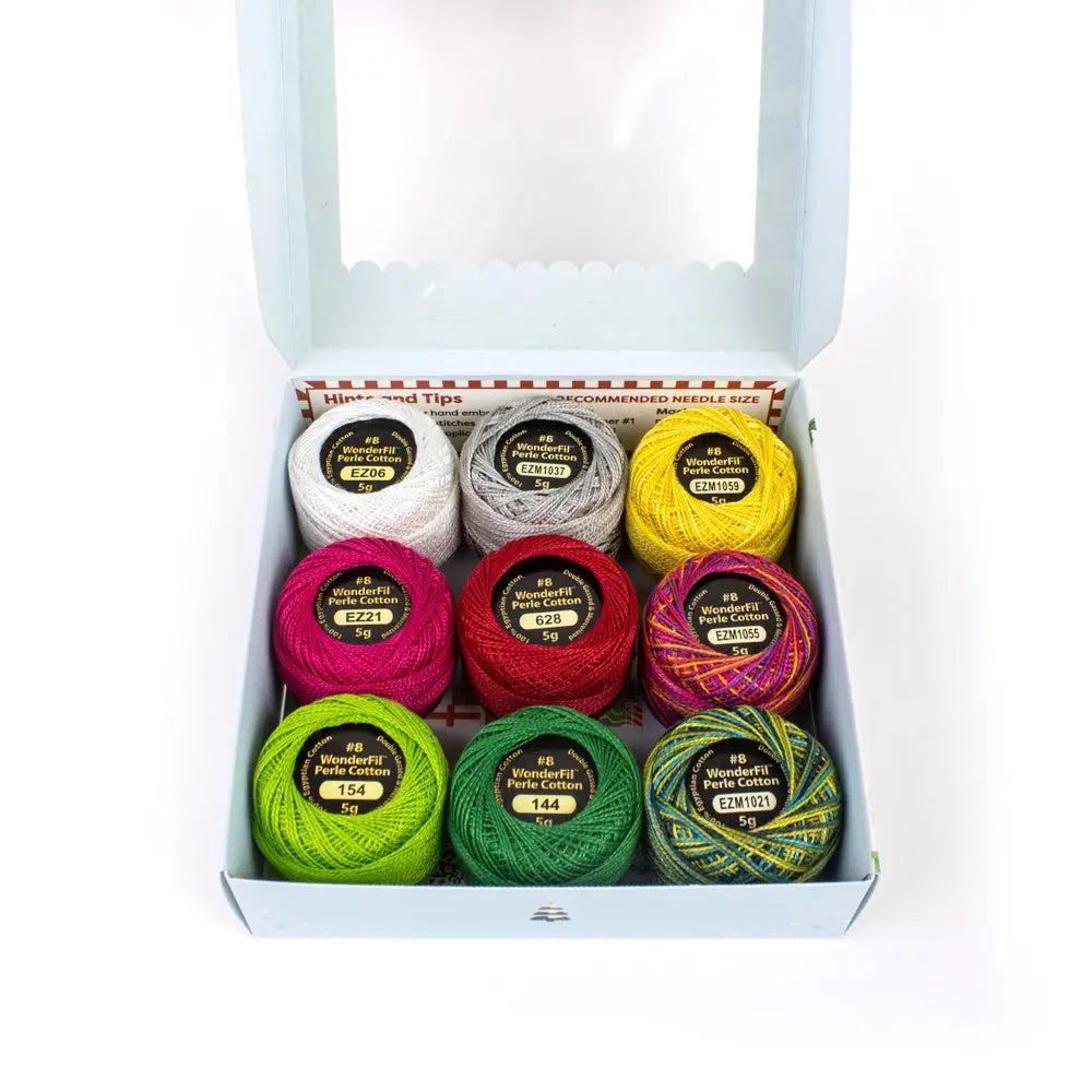 Eleganza™️ 8wt Perle Cotton Holiday Pack WonderFil USA