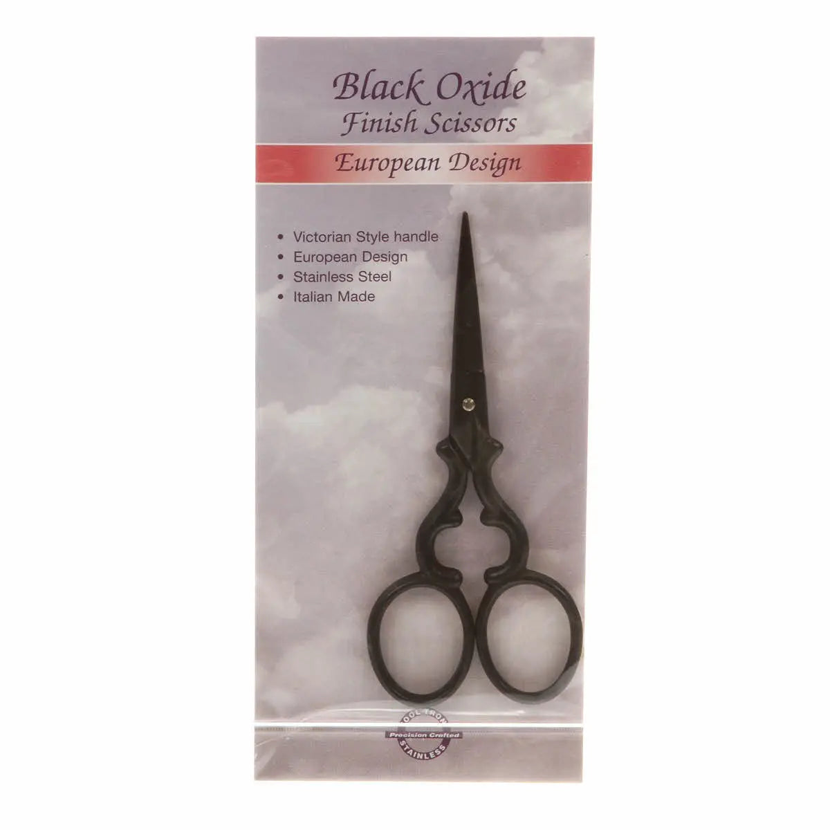 Embroidery Scissor 3 3/4in Victorian Style Black Oxide - Linda's Electric Quilters