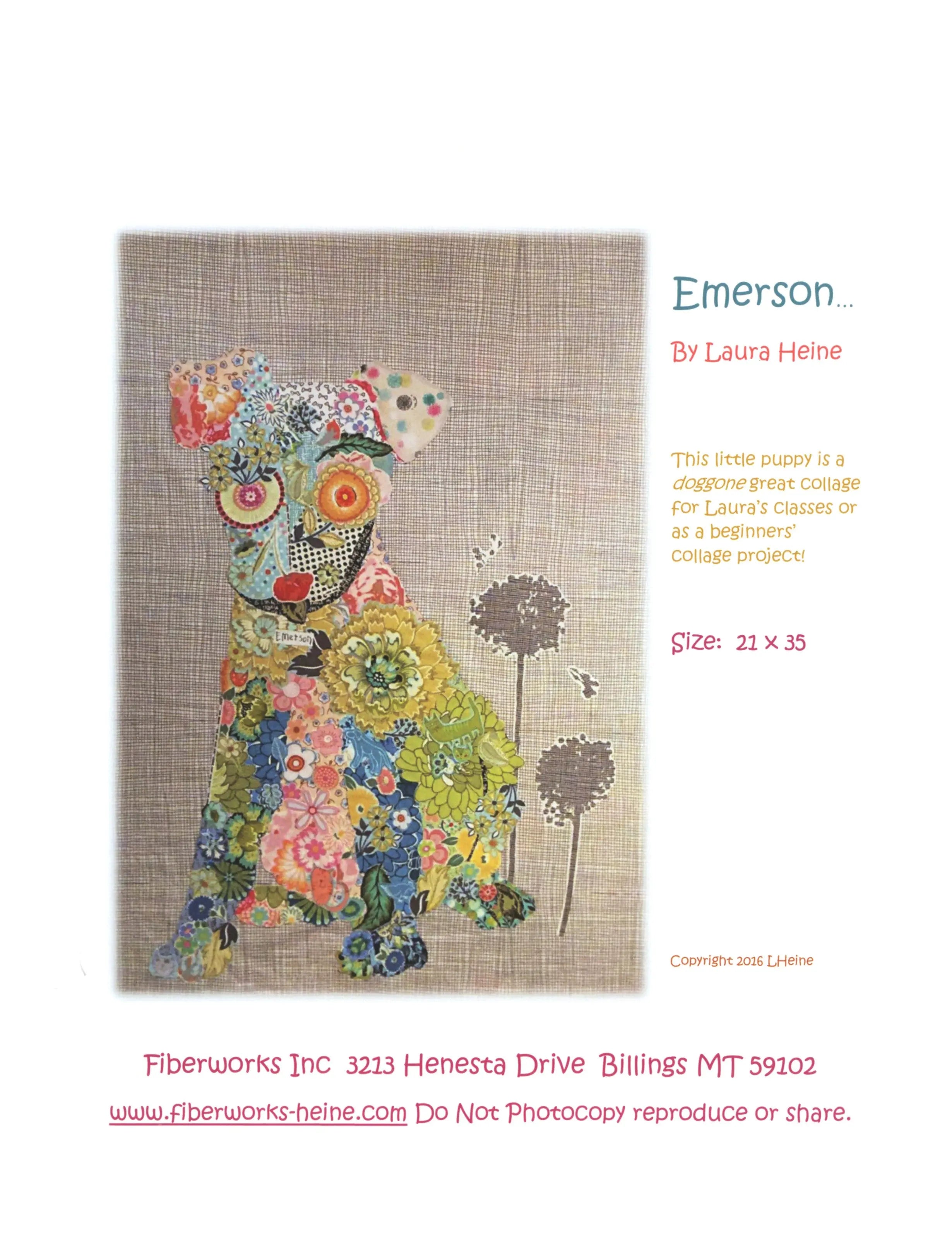Emerson puppy Collage - Linda's Electric Quilters