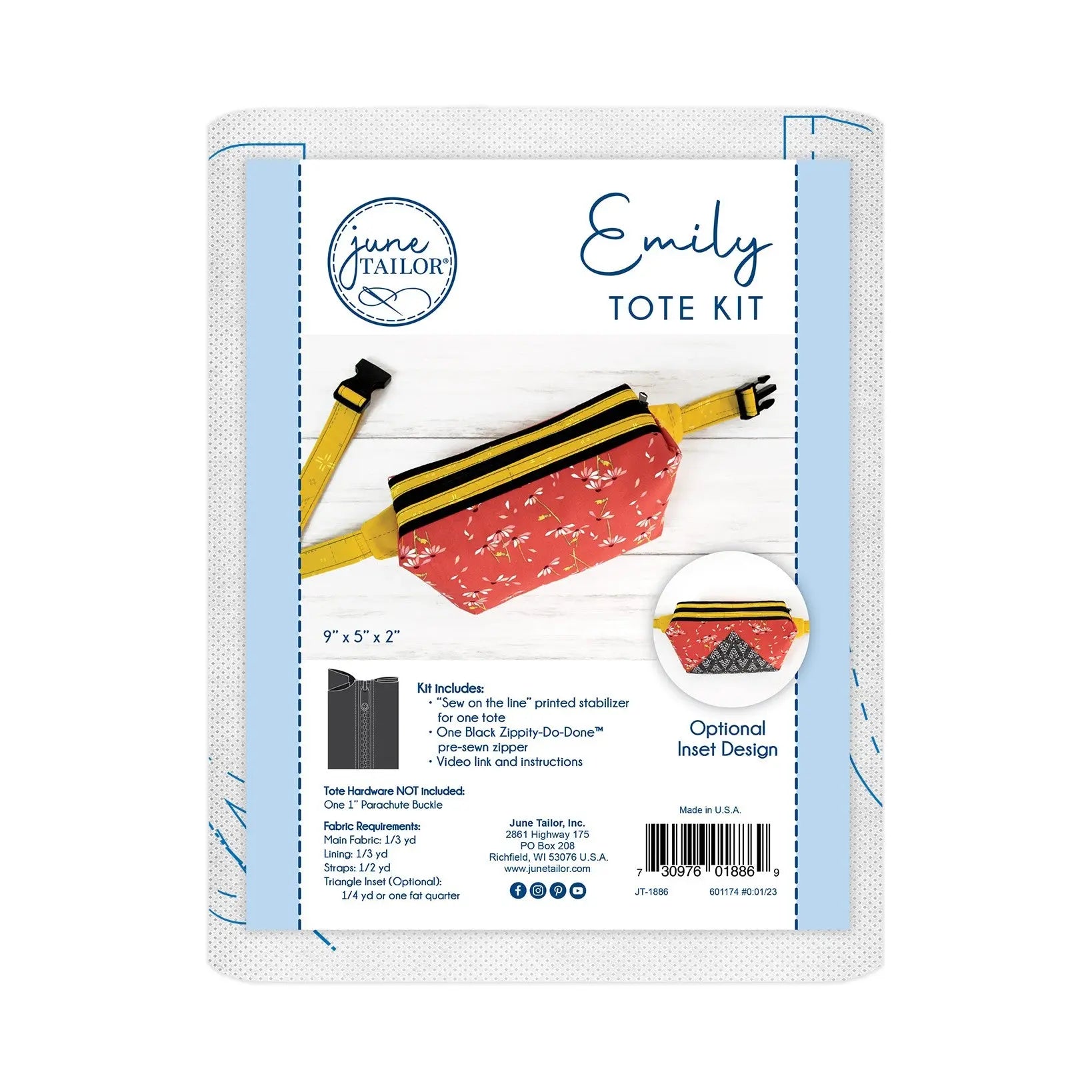 Emily Tote Zippity-Do-Done Black - Linda's Electric Quilters