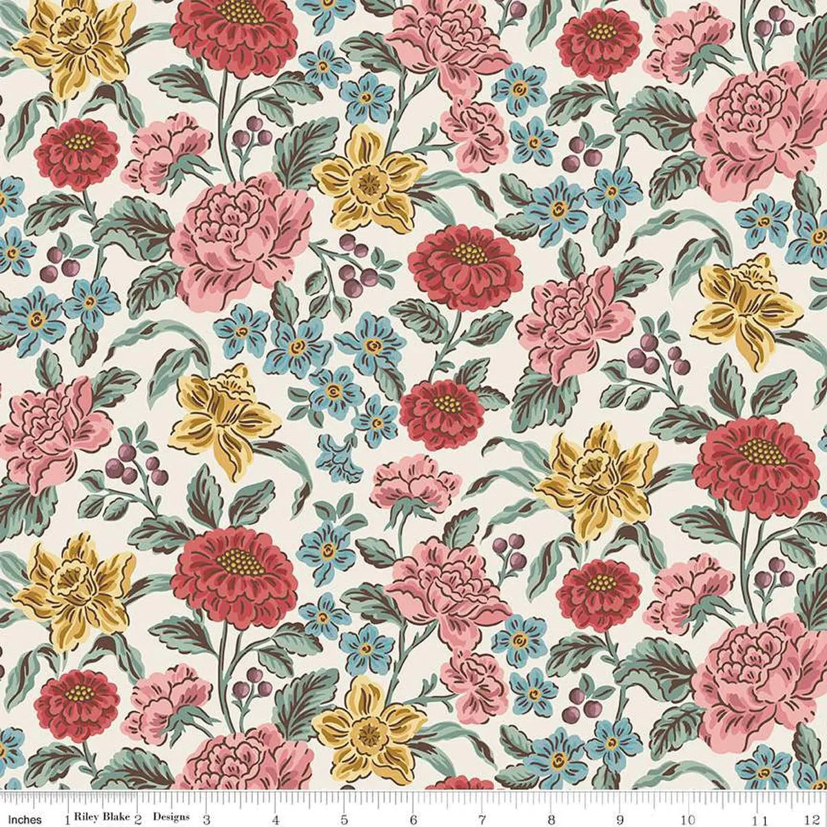 Emma Hartfield Cream 43"/44" Fabric Per Yard Riley Blake Designs