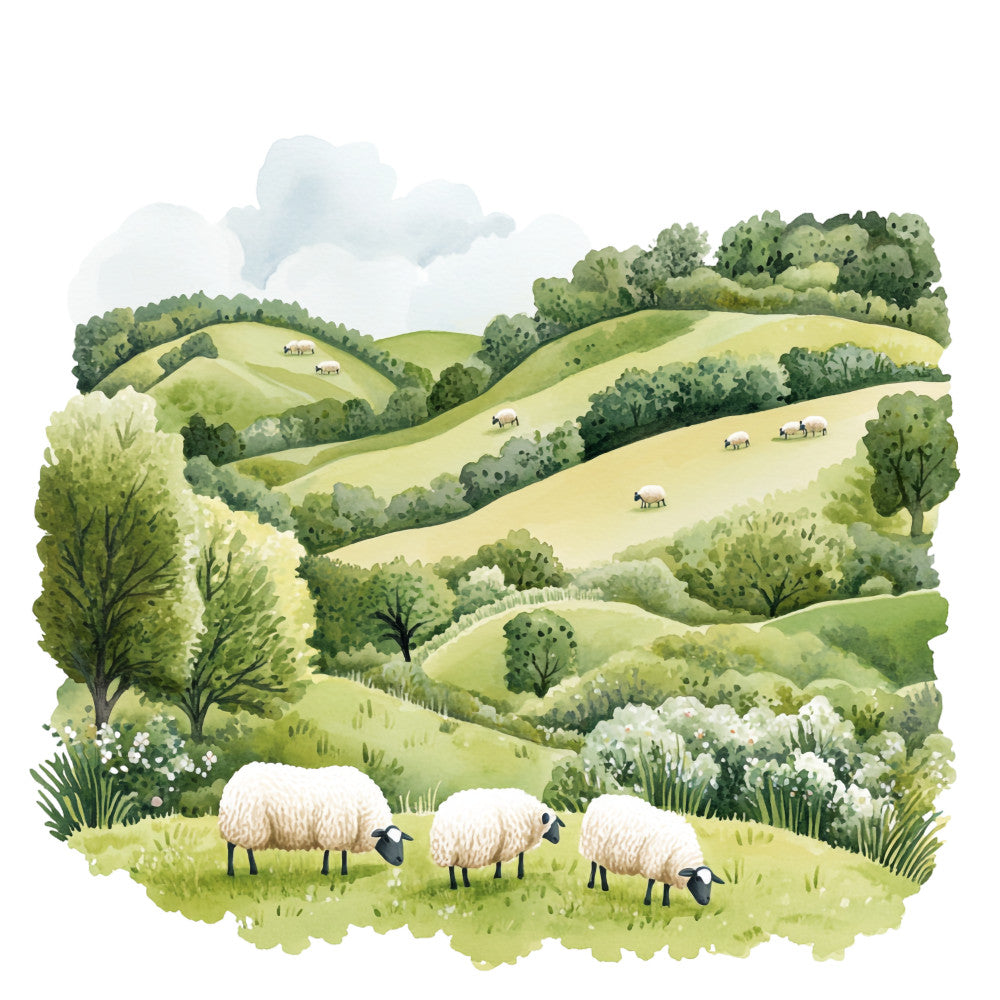 English Countryside Fabric Panel 1