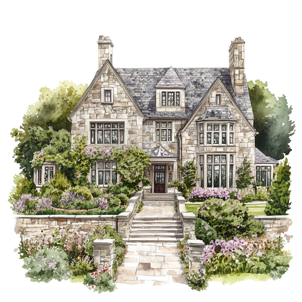 English Countryside Fabric Panel 21
