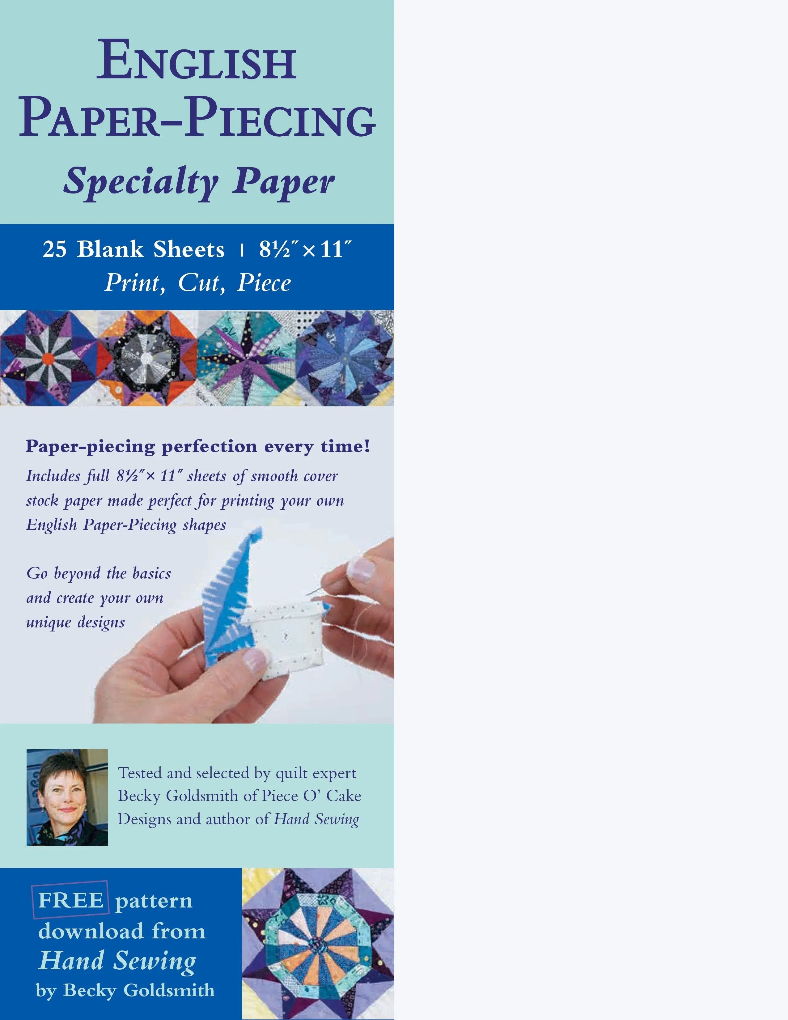 English Paper-Piecing Specialty Paper - Linda's Electric Quilters