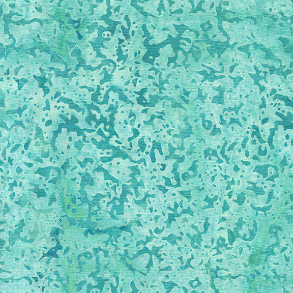Essence Grunge Texture-Multi Teal Aqua Batik 44"/45" Fabric Per Yard