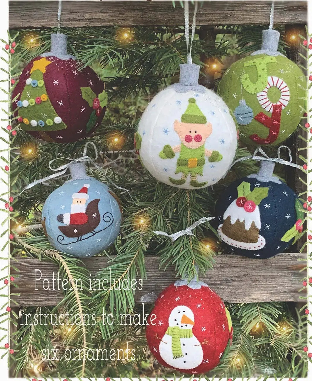 Everything Nice Ornament Wool Felt & Floss Kit - Linda's Electric Quilters
