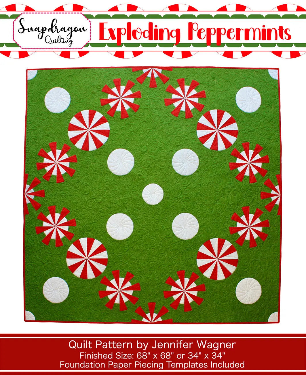 Exploding Peppermints - Linda's Electric Quilters