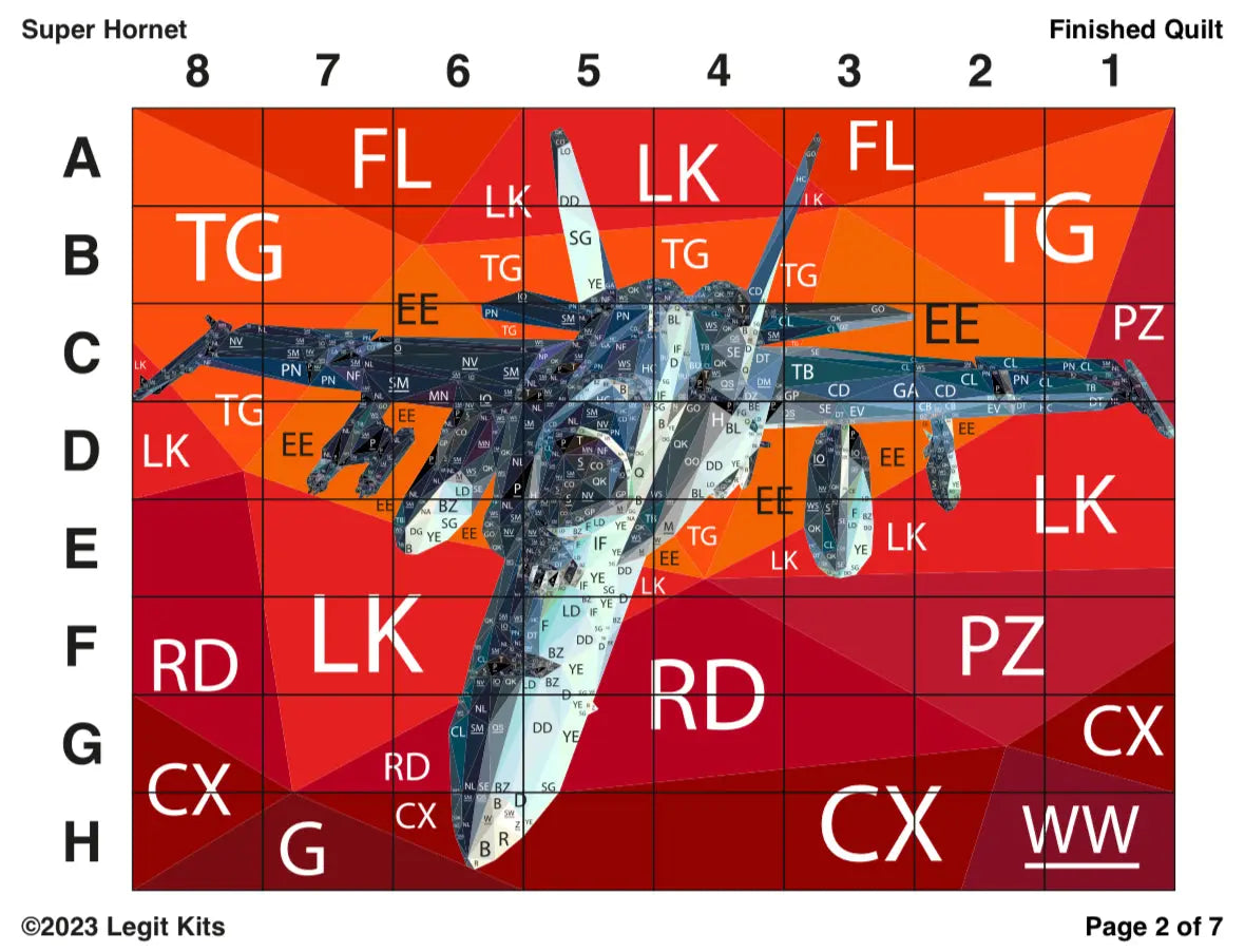 F-18 Hornet Quilt Kit - Linda's Electric Quilters